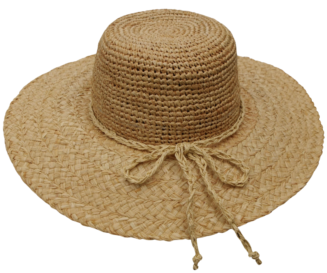 Ruggine Woven Raffia Sun Hat NEW! Nova | Womens Wide Brim Crocheted Raffia Palm Sun Hat  main image 4