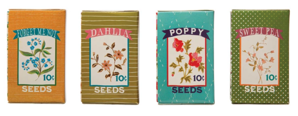 Safety Matches in Matchbox w/ Flower Seeds, Multi Color, 4 Styles