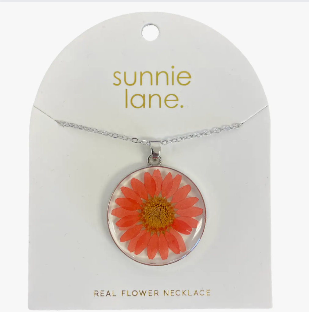 Pressed Flower Necklace - Made with Real Flowers