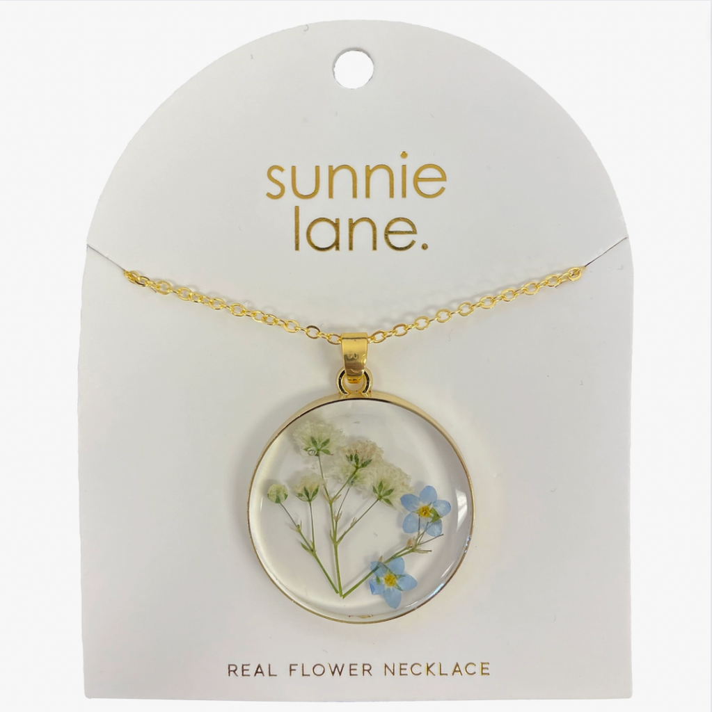 Pressed Flower Necklace - Made with Real Flowers