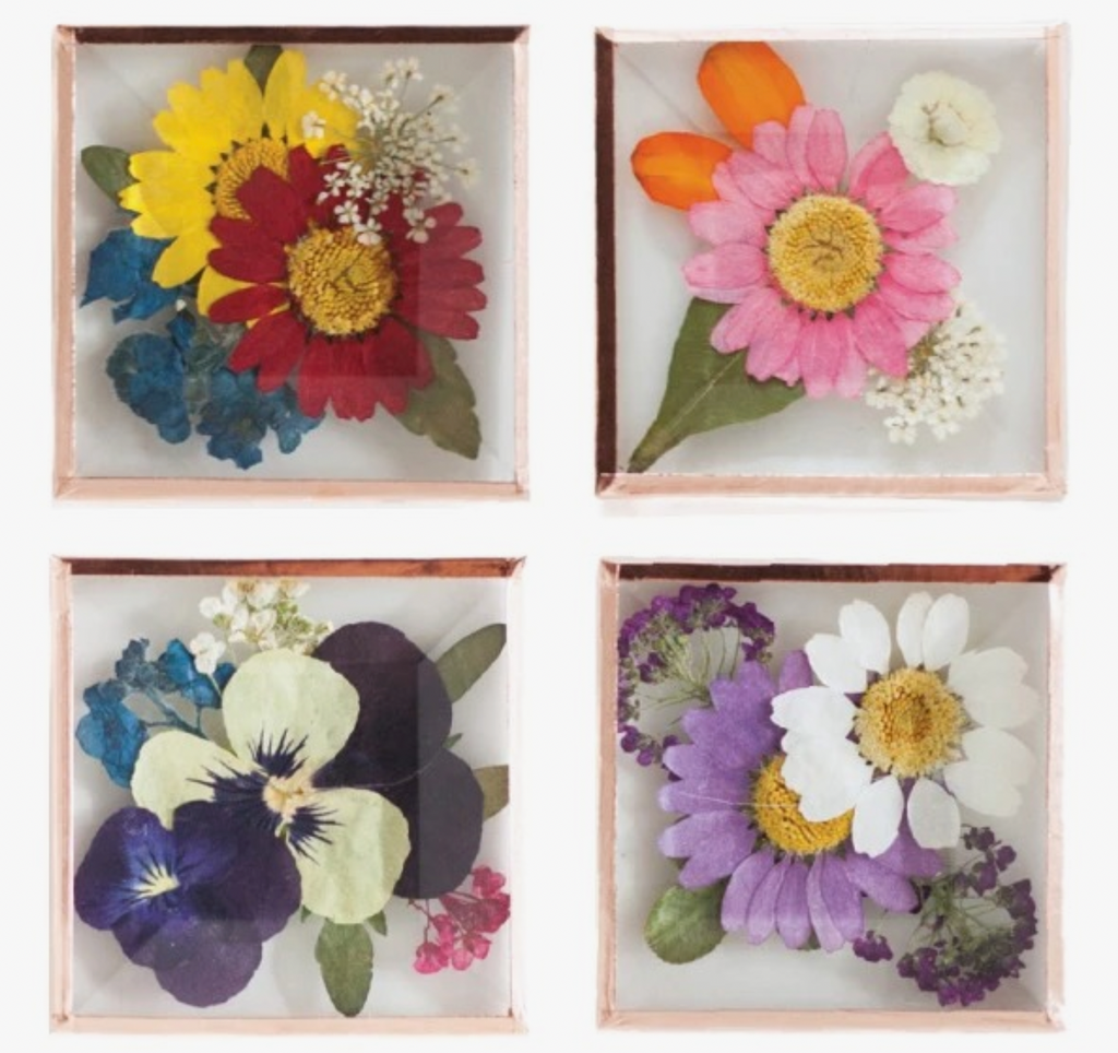Beveled Glass Magnets - Real Pressed Flowers - Custom Magnet