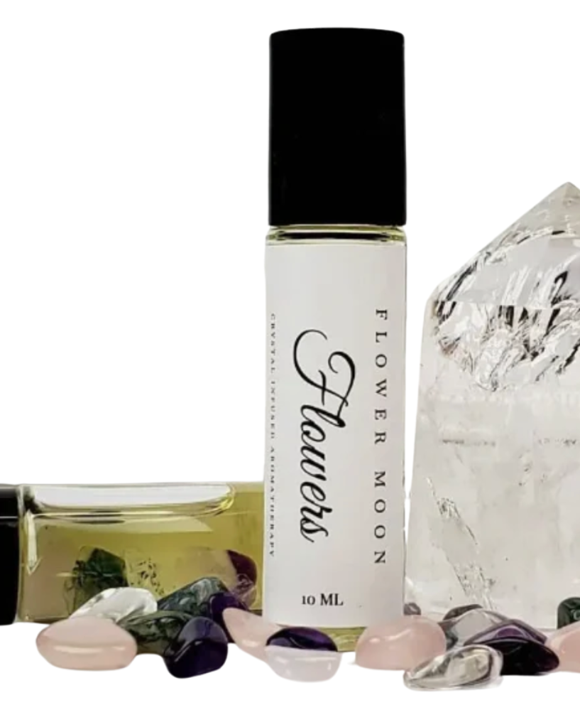 Flowers, Crystal-Infused Aromatherapy Roll-On Perfume