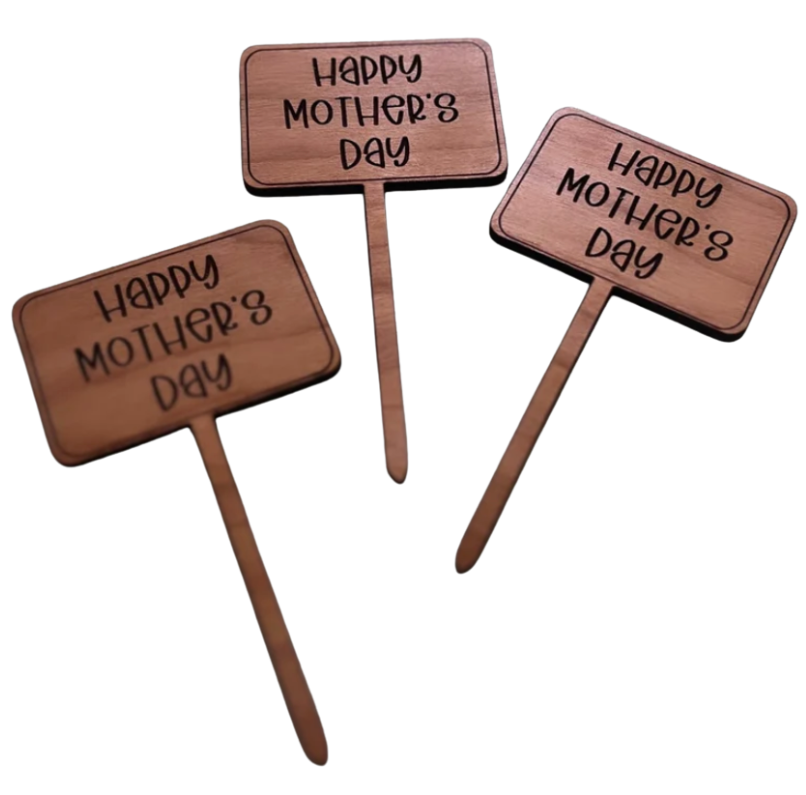 Wooden Mother's Day Funny Plant Stake