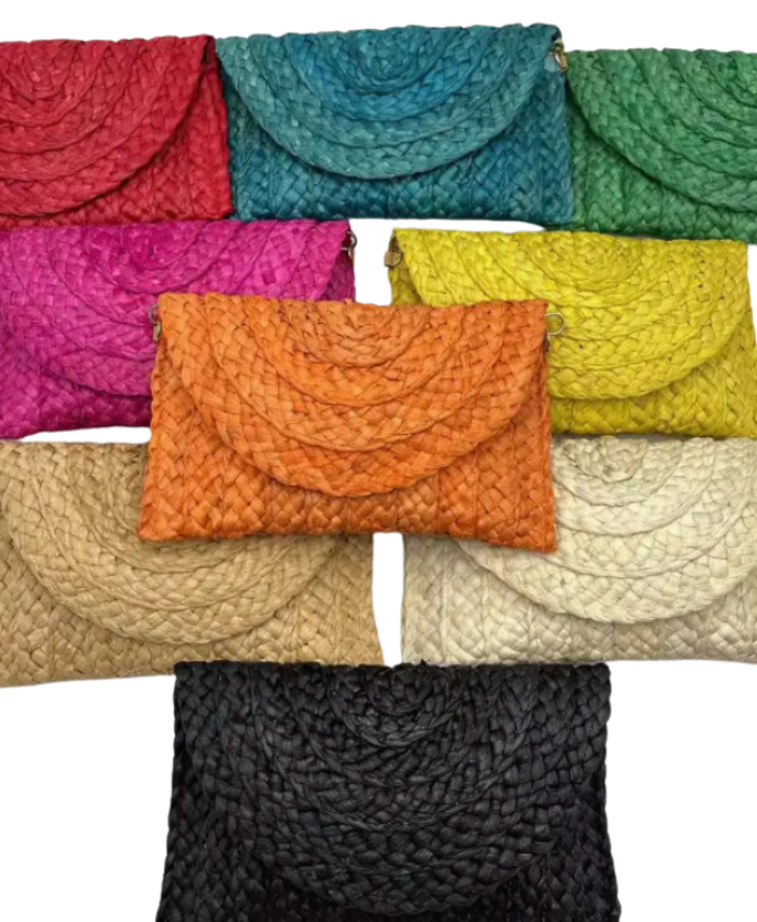 All-Natural Straw Clutch Bag