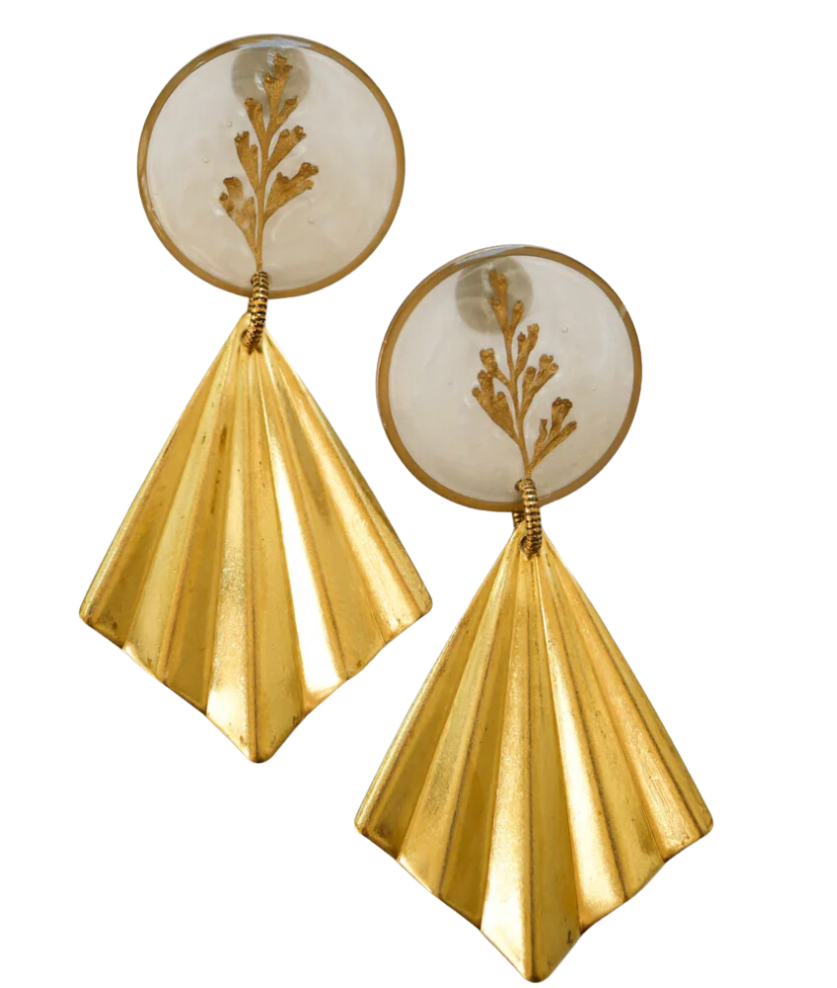 Midas Golden Ray Earrings | Seed and Soil | Hope Flower Farm