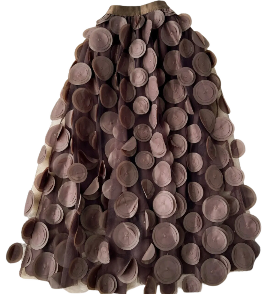 Large Circle Embellished Skirt