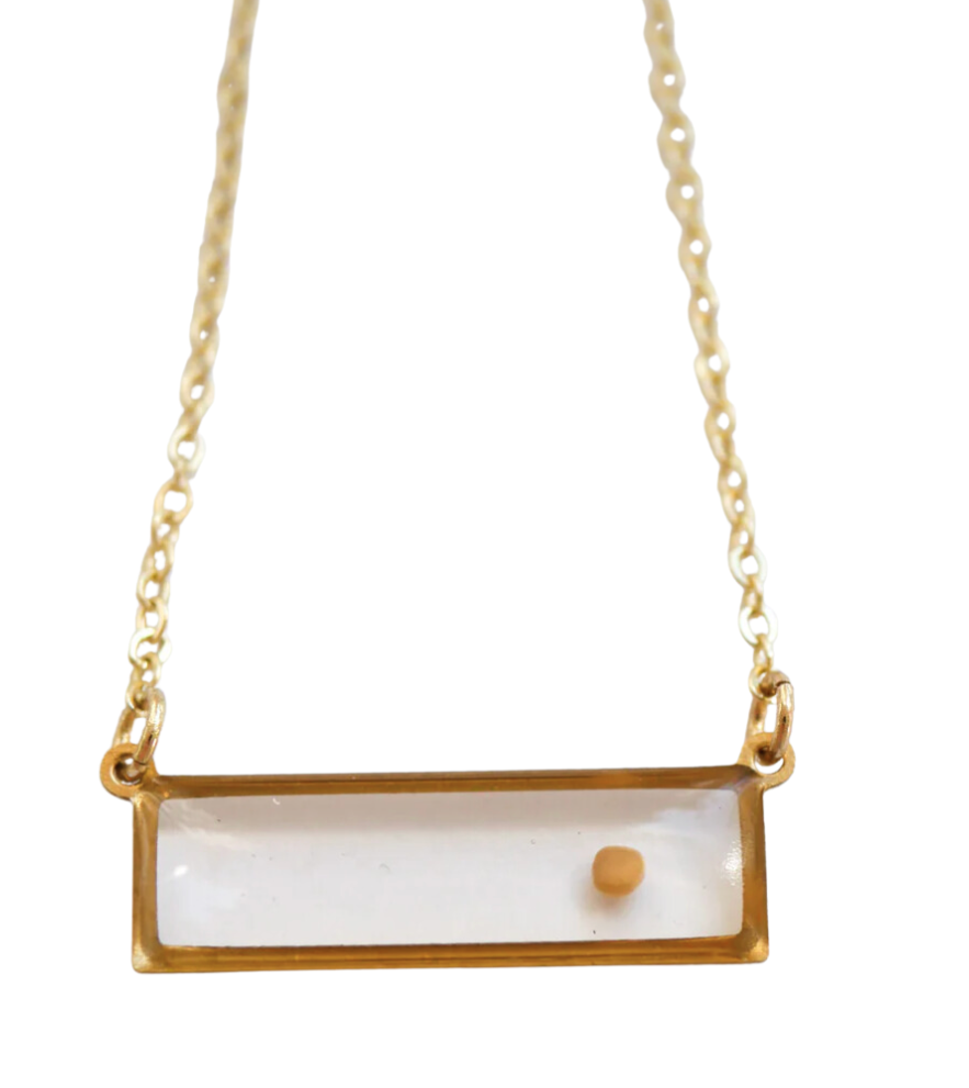 Minimalist Bar Necklace - Mustard Seed | Seed and Soil