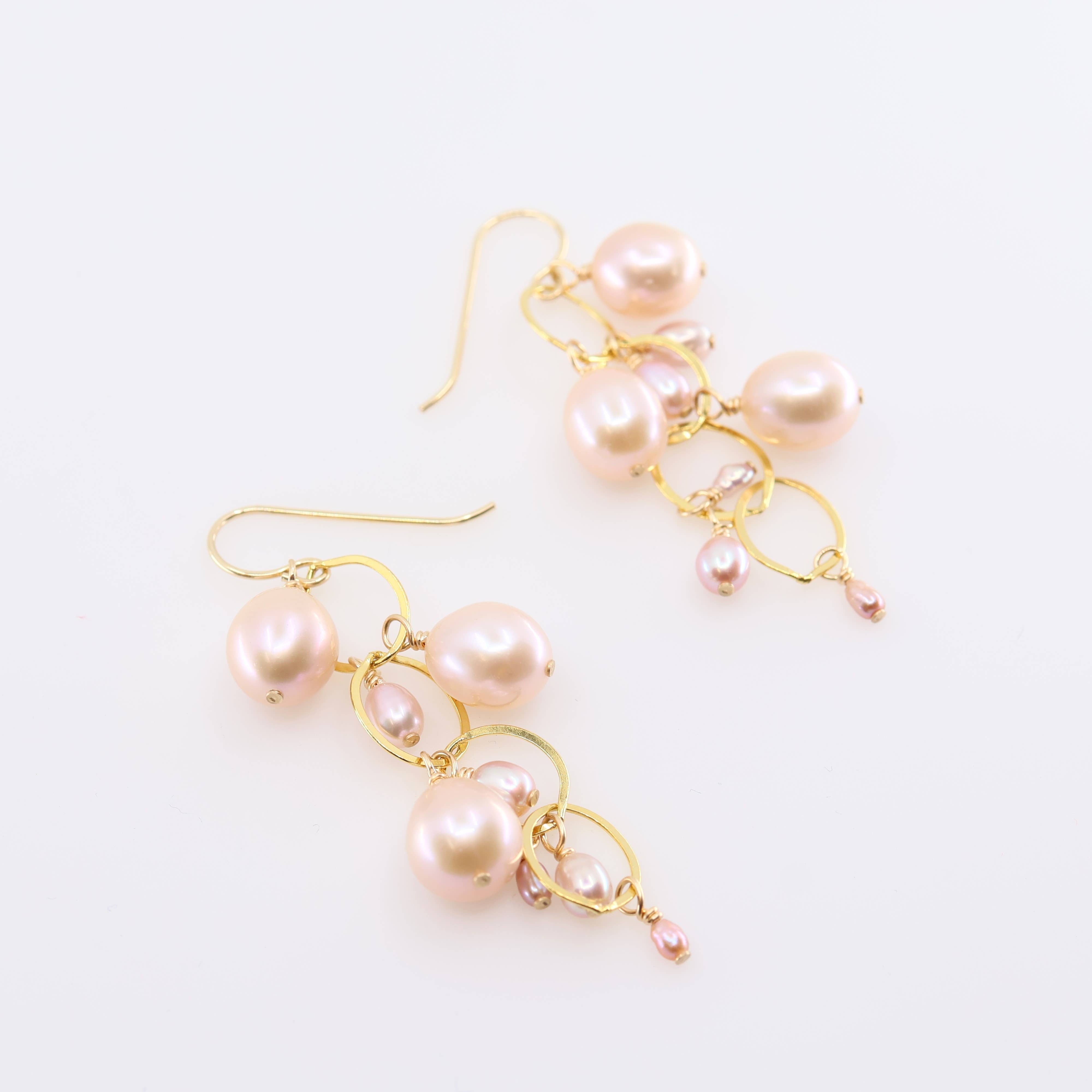 Pink Pearl Prouds Pearl Drop Earrings Prouds Pearl Earrings Online