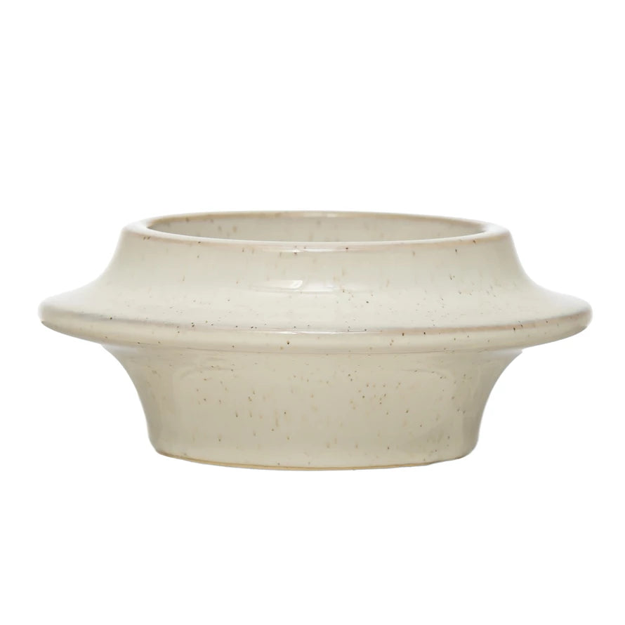 Stoneware Tealight/Pillar Holder, Reactive Glaze