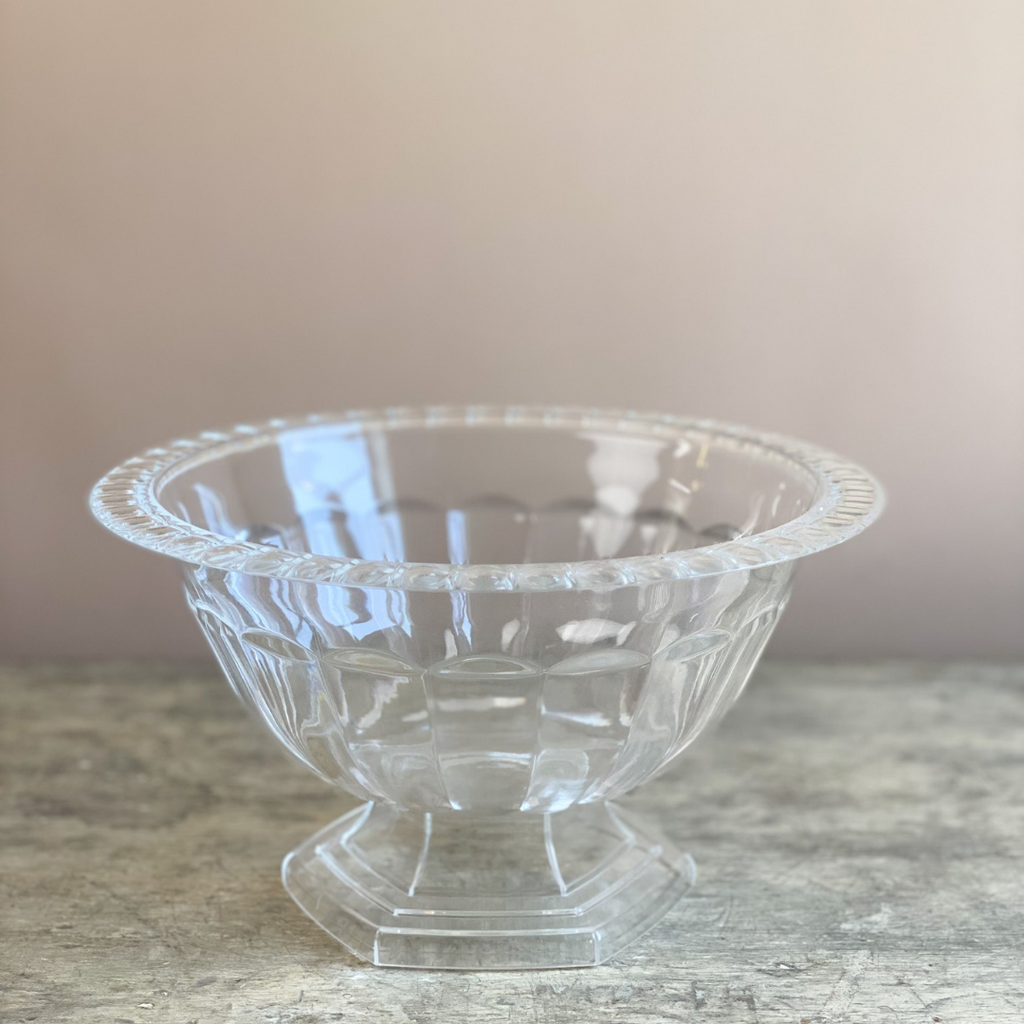 Holly Chapple Abby Compote | Clear, White & Black | 4 1/4" to 5 3/4" Floral Container Sizes