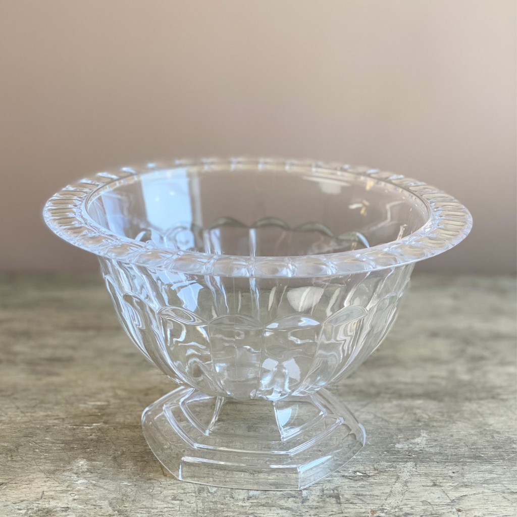 Holly Chapple Abby Compote | Clear, White & Black | 4 1/4" to 5 3/4" Floral Container Sizes