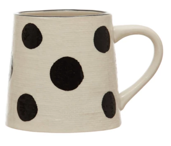 Hand-Painted Mug with Linen Texture, 2 Styles