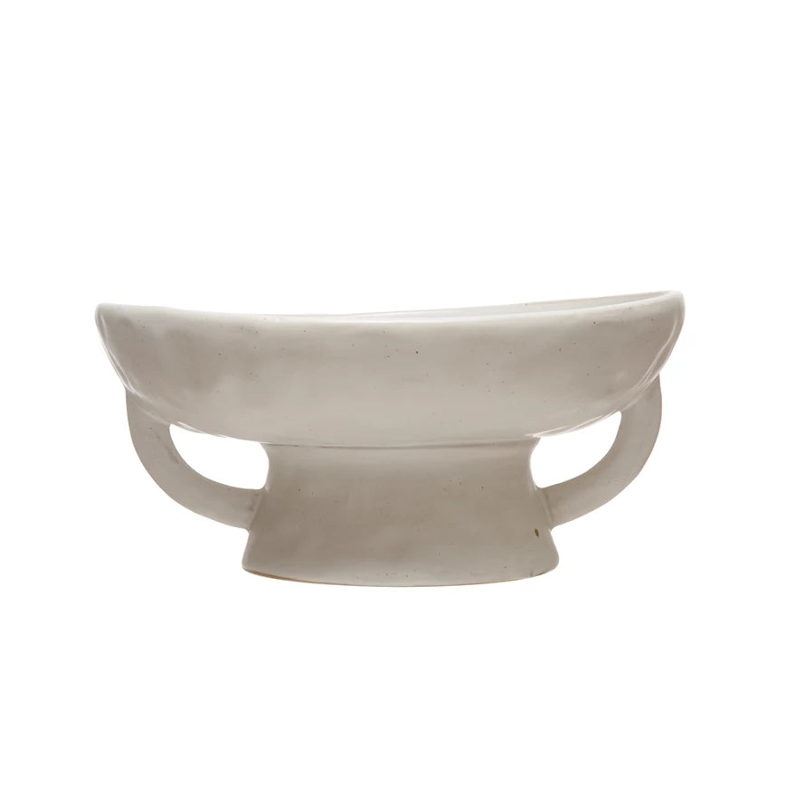 Stoneware Footed Pedestal Bowl